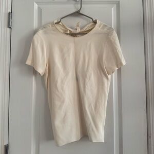 Proenza Schouler Cream Short Sleeve Top